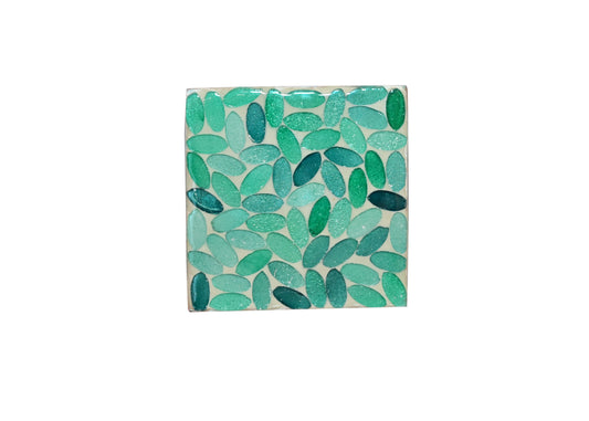 POSH-DIKUR Handmade Turquoise Coloured Leaves Wooden Coasters
