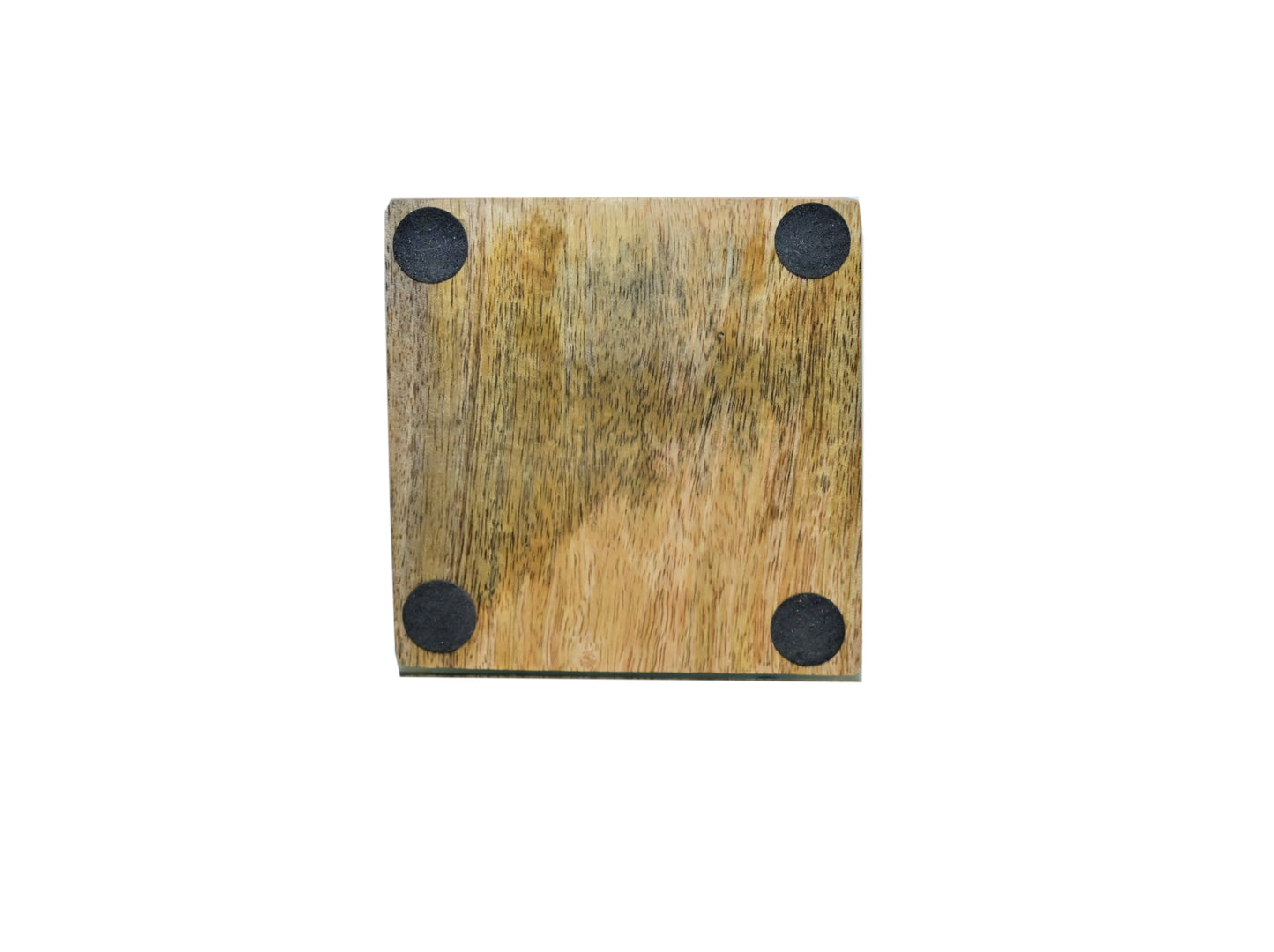 POSH-DIKUR Handmade Turquoise Coloured Leaves Wooden Coasters